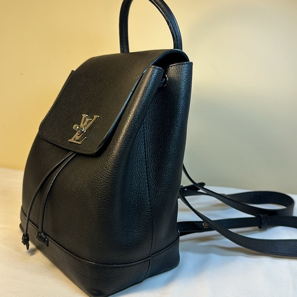 COA Louis Vuitton Calfskin LockMe Backpack Silver Hdw #DU3196 France 2016 - Picture 9 of 17